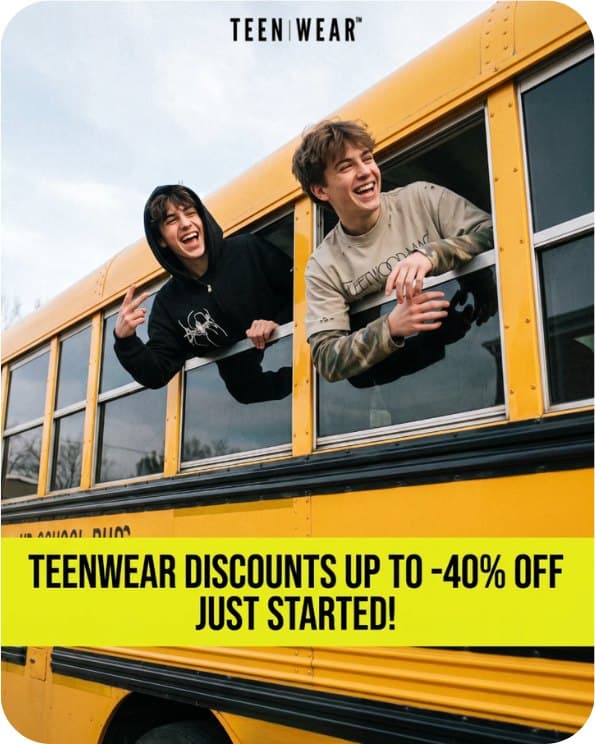 Teenwear – Discounts up to 40 % off